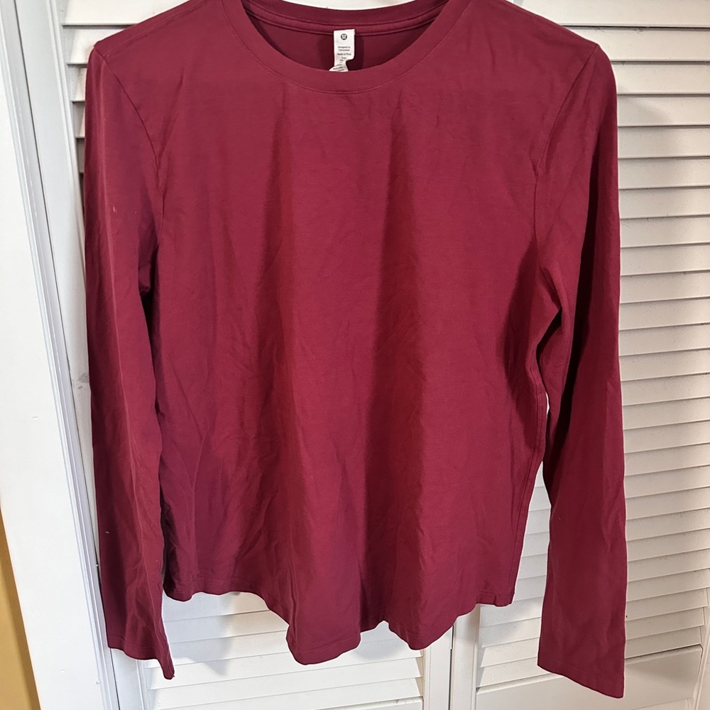 lululemon athletica Maroon Long Sleeve Top